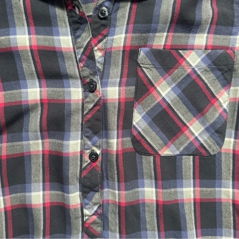 Columbia Plaid 3/4 Button Tunic - Picture 3 of 6